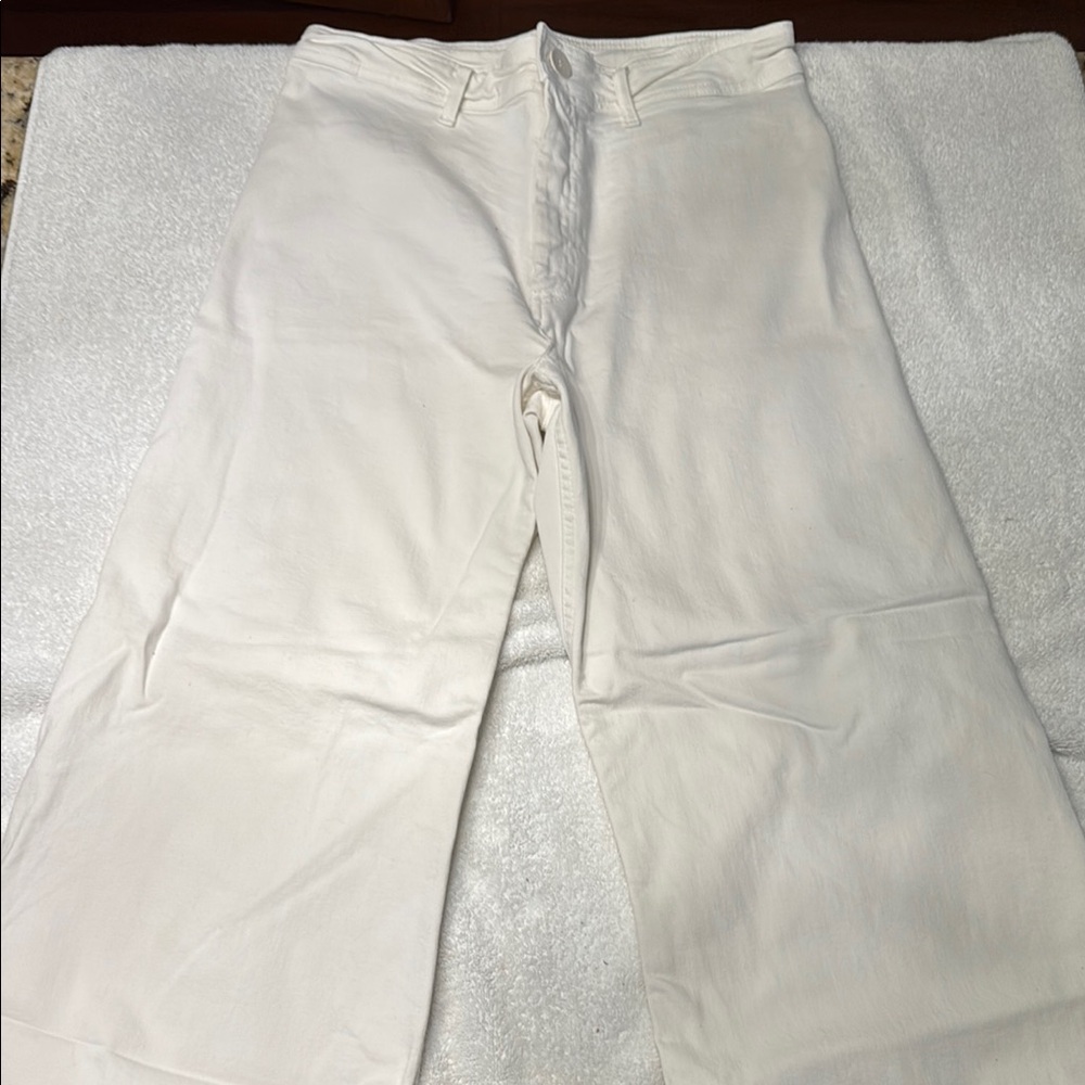 White Wide-Leg Pants